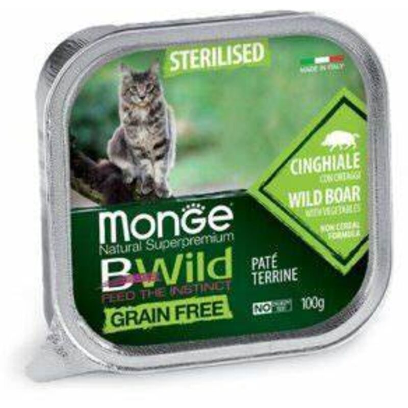 Monge Bwild Cat Sterilisierte Wildschweinpastete 100 G