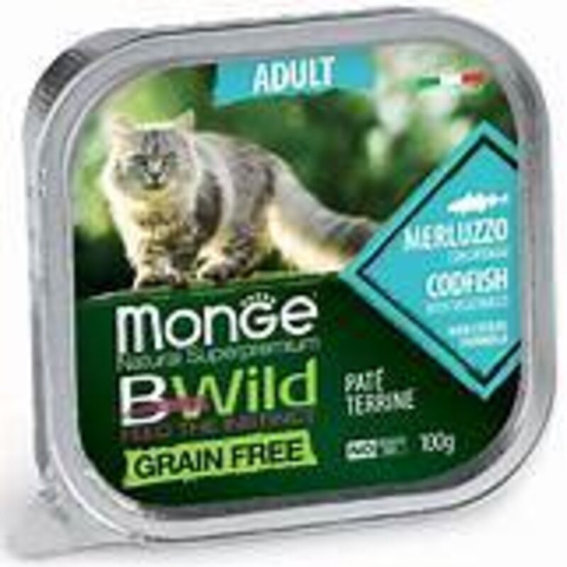 Monge Bwild Cat Adult Kabeljau-Pastete 100 G