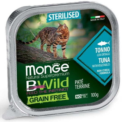 Monge BWild Cat Sterilised Paté di Tonno 100g