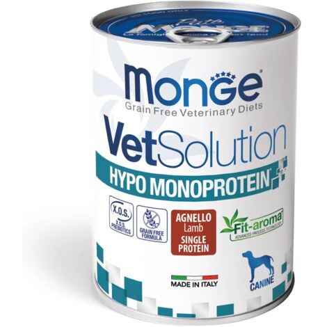 Monge Cane Vetsolution Hypoallergenic Monoproteico 400gr Agnello