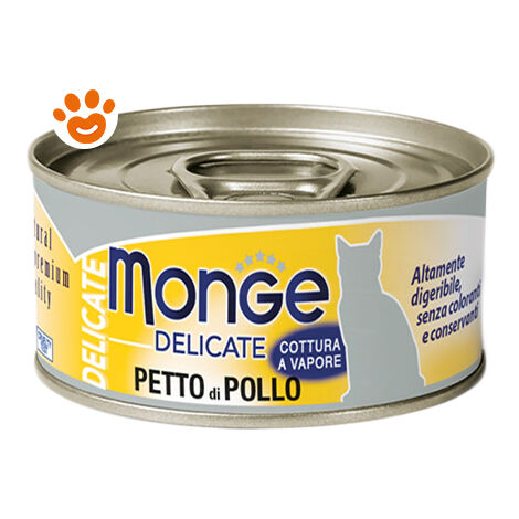 Monge Cat Delicate Petto di Pollo  - Monge Cat Delicate Petto di Pollo - Lattina Da 80 Gr