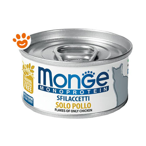 Monge Cat Monoprotein Sfilaccetti Solo Pollo  - Monge Cat Monoprotein Sfilaccetti Solo Pollo - Lattina Da 80 Gr