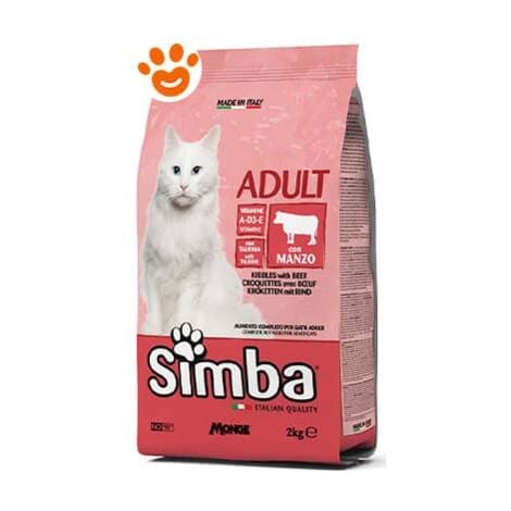 Monge Cat Simba con Manzo  - Monge Cat Simba con Manzo - Sacco Da 2 Kg
