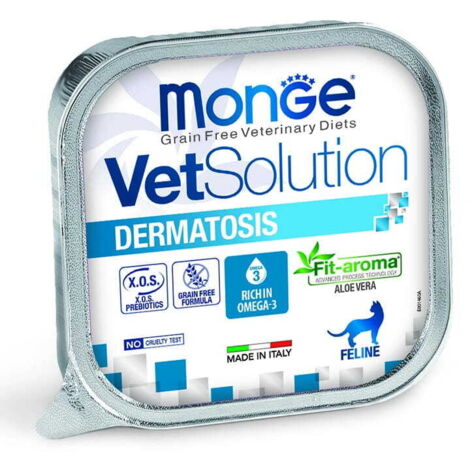 Monge Cat Vetsolution Dermatosis  - Monge Cat Vetsolution Dermatosis - Vaschetta Da 100 Gr