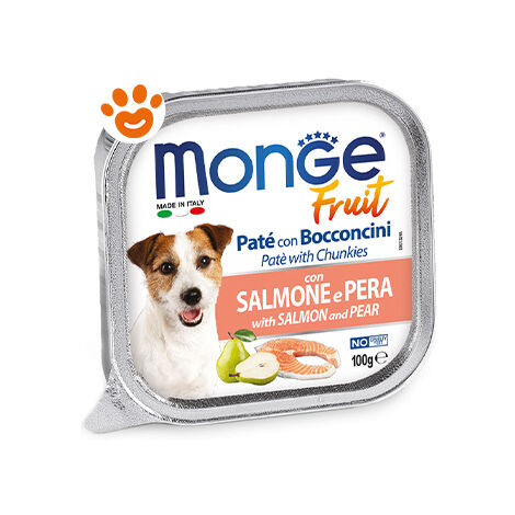 Monge Dog Fruit Adult Salmone e Pera - Monge Dog Fruit Adult Salmone e Pera - Vaschetta Da 100 Gr