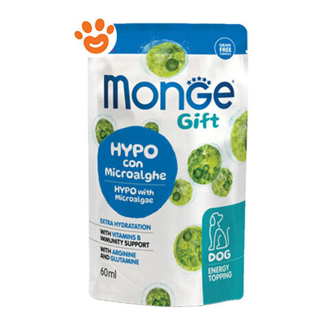 Monge Dog Gift Energy Topping Hypo con Microalghe + OMAGGIO  - Monge Dog Gift Energy Topping Hypo con Microalghe + OMAGGIO - Confezione Da 60 Gr + OMAGGIO Monge GIFT