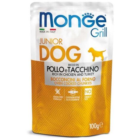 Monge Dog Grill Puppy Bocconcini con Pollo e Tacchino 100g