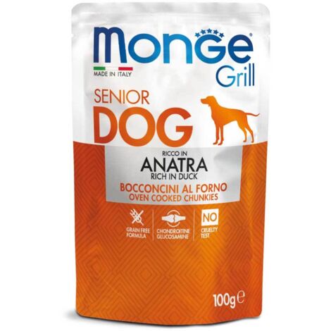 Monge Dog Grill Senior morceaux au canard 100g