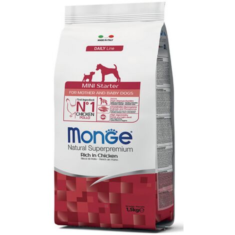 Monge Dog Natural Superpremium Mini Starter con Pollo - Monge Dog Natural Superpremium Mini Starter con Pollo - Sacco Da 1,5 Kg