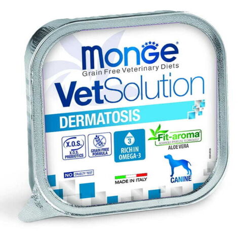 Monge Dog Vetsolution Dermatosis  - Monge Dog Vetsolution Dermatosis - Vaschetta Da 150 Gr