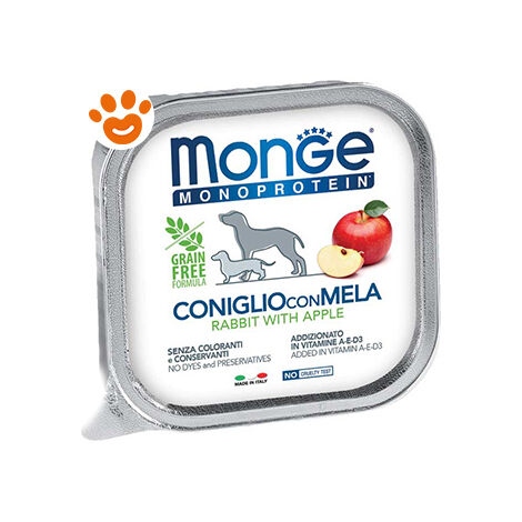 Monge Fruit Cane, Patè Monoproteico 150gr - Coniglio e Mela