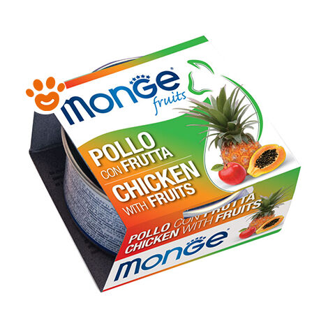 Monge Fruits Cat Adult Pollo e Frutta  - Monge Fruits Cat Adult Pollo e Frutta - Lattina Da 80 Gr