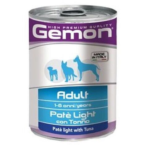 Monge Gemon Dog Adult All Breeds Mature Paté Light con Tonno  - Monge Gemon Dog Adult All Breeds Mature Paté Light con Tonno - Lattina Da 400 Gr