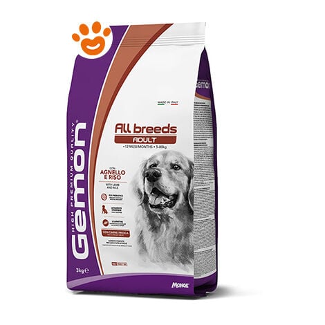 Monge Gemon Dog All Breeds con Agnello e Riso  - Monge Gemon Dog All Breeds con Agnello e Riso - Sacco Da 15 Kg