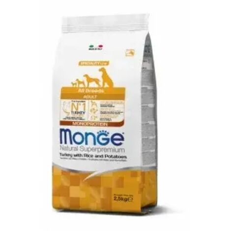 Monge Monoprotein Tacchino con Riso e Patate 12kg