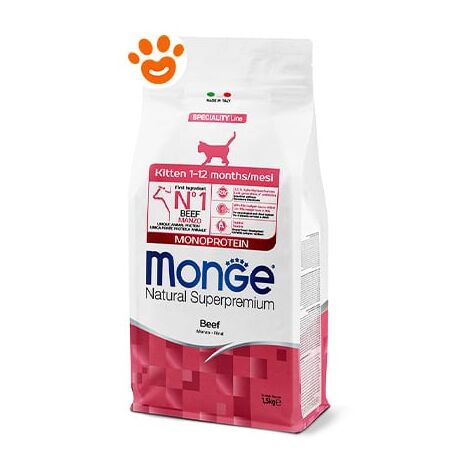 Monge Natural Superpremium Kitten con Manzo - Monge Natural Superpremium Kitten con Manzo - Sacco Da 1,5 Kg