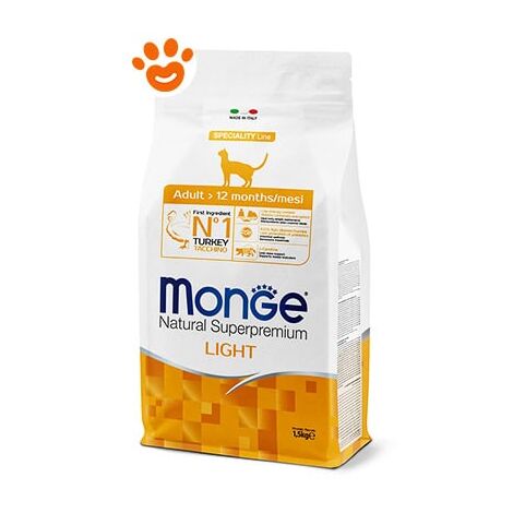 Monge Natural Superpremium Light Tacchino  - Monge Natural Superpremium Light Tacchino - Sacco Da 1,5 Kg