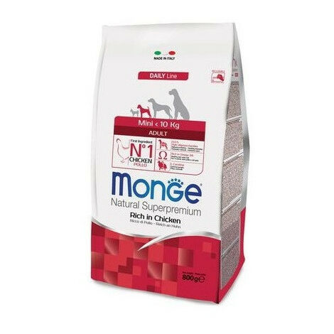 Monge Natural Superpremium per Cane Adult Mini Ricco di Pollo da 800 gr