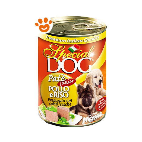 Monge Special Dog Puppy Junior Patè Pollo e Riso  - Lattina Da 400 Gr