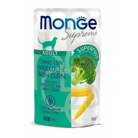Monge Supreme Adult Cat Tonno con Broccoli e Baby Corn 80g