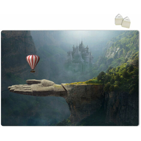 MONGOLFIERA IN MANO- POSTER in PVC da 3mm - Misura: 70x100 cm