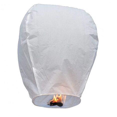Mongolfiera lanterna colore bianco per matrimoni ed eventi h 80 cm -Standard