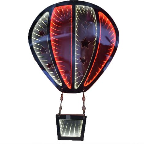 Mongolfiera tridimensionale 3D luminoso luci led cm46 con stella natalizia casa decorazione allestimento effetto spettacolare