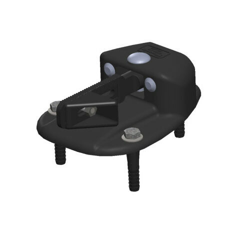 Monin – Butoir bloc portail à visser – Noir – Épaisseur max 57 mm – Verrouillage automatique au pied – Butée pour portail en métal