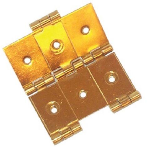 Monin – Charnière pour meuble en laiton poli 93mm – Dimensions 60x25mm – Pour bois de 20mm d'épaisseur – 428430