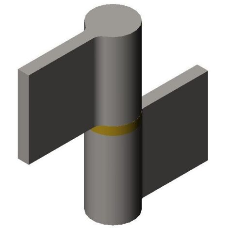 Monin – Paumelle grille à souder 90 – Lame symétrique – Fixation robuste pour applications exigeantes – Pour métal et bois dur