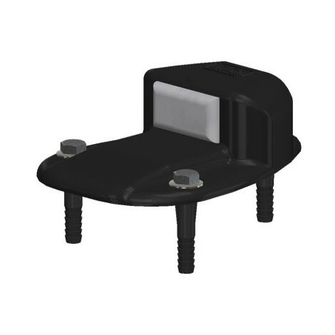 Monin – Sabot de portail à visser noir – Composite avec butée amortisseur – Épaisseur 10 mm – Fixation par vis – Pour usage extérieur
