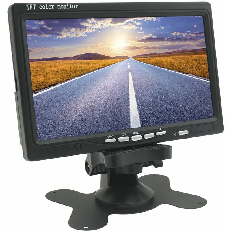 Moniteur couleur tft lcd 7 pouces avec télécommande pour voiture, camping-car et maison