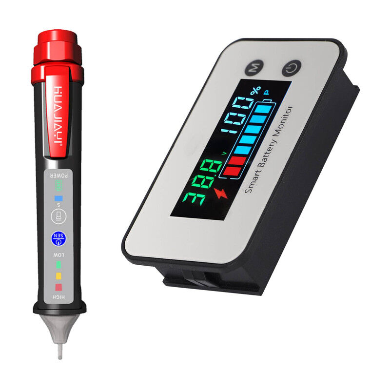 Moniteur de batterie 12 v 24 v 36 v 48 v 60 v 72 v, testeur de batterie de chariot de golf de voiture, capacité de batterie numérique 7-100 v,