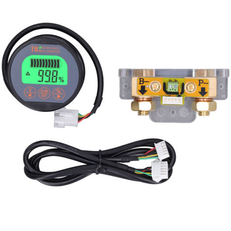 Moniteur de batterie étanche avec protection contre inversion de polarité, indicateur de tension 8‑120V 500A