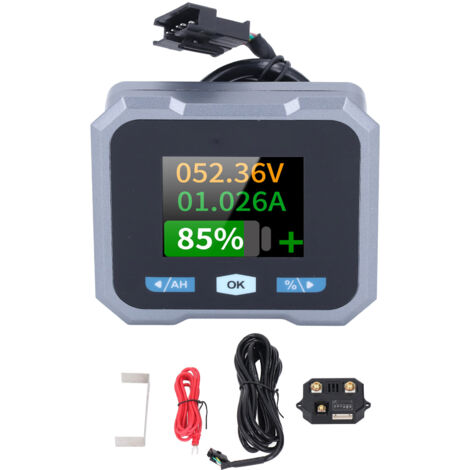 Moniteur de batterie intelligent, écran LCD couleur 1,8 pouces, voltmètre étanche pour acide Lithium fer 50A 10-100V