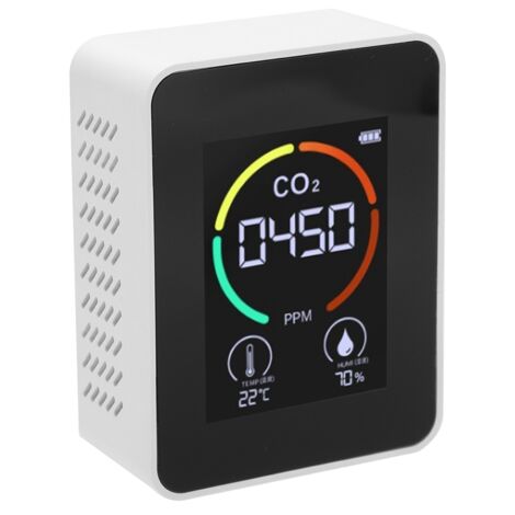 Moniteur de CO2 avec Capteur de Température et Humidité - Détecteur de Qualité d'Air Intérieur
