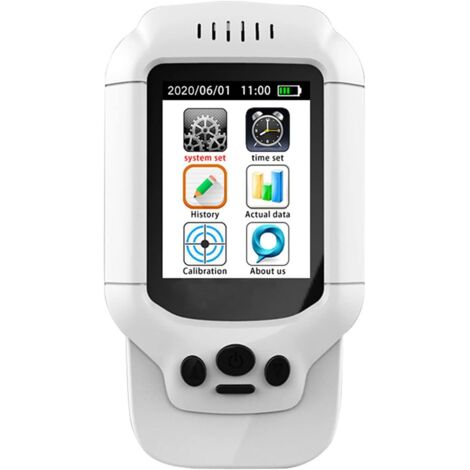 Moniteur De CO2, Moniteur Multifonctionnel De Qualité De L'air, Détecteur De CO2, Mesure du Dioxyde De Formaldéhyde PM2,5 PM1,0 PM10 Détecteur De Gaz HCHO TVOC