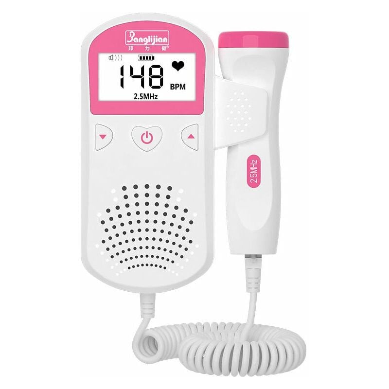 Moniteur de fréquence cardiaque bébé fœtal prénatal de détecteur d'ultrason d'affichage à cristaux liquides de bébé-