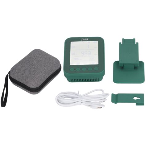 Moniteur de Qualité d'Air 6 en 1 - CO, CO2, Pression, Altitude, Température, Humidité - USB Écologique