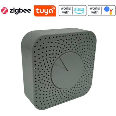 Moniteur de qualité de l'air intelligent Tuya ZigBee 5-en-1 : analyse de la qualité de l'air (HCHO/CO2/COV/température/humidité), contrôle à distance via application