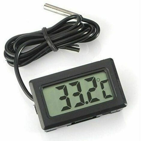 Moniteur de température de thermomètre LCD numérique avec sonde étanche externe pour éfrigérateur congélateur éfrigérateur aquarium