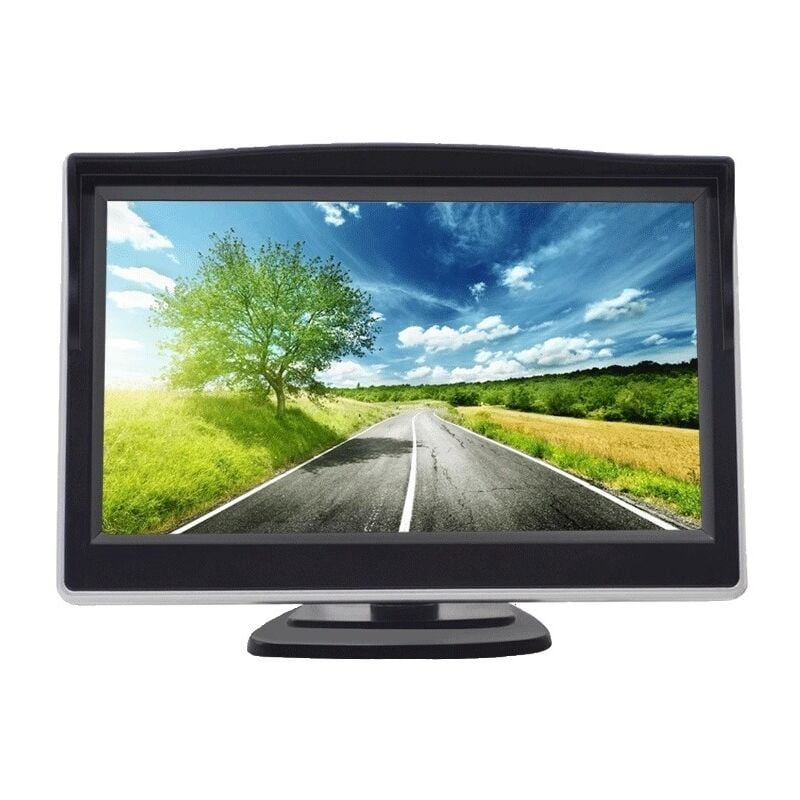 Moniteur de voiture IPS AHD 5 pouces, 800480 P HD , vision nocturne, marche arrière, kit de 12 V-24 V pour voiture SUV MPV