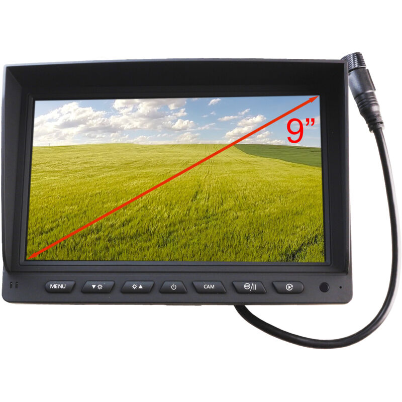 Moniteur de vue arrière dans les véhicules ahd 1080P 9 'a dvr pour l'enregistrement d'images, 4 entrées