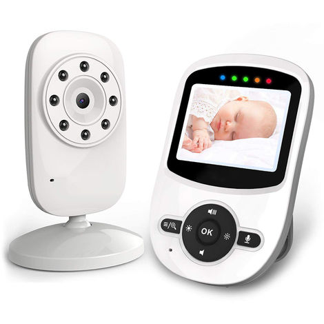 Moniteur Pour Bebe Avec Camera Camera Numerique Video Sans Fil Avec Vision Nocturne Infrarouge Conversation Bidirectionnelle 2 4 Lcd 2 4ghz Capteur De Temperature Vox Prise En Charge Multi Cameras Mm