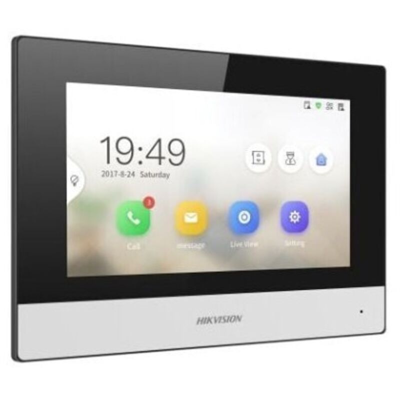 Moniteur pour interphone vidéo - Ecran tft de 7' - Audio Bidirectionnel - 2 fils, WiFi, sip - Emplacement pour carte microSD jusqu'à 128 gb - Montage