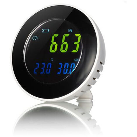 Moniteur qualité air Bresser INV blanc CO2 température humidité