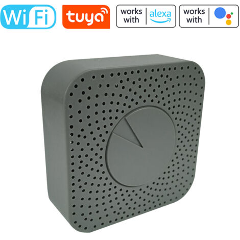 Moniteur qualité air intelligent Tuya WiFi 5-en-1, détecteur HCHO CO2 COV température humidité, contrôle distance appli, alarme, compatible Google Home