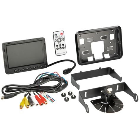 Moniteur universel pliant 16-9 4-3 - 5 pouces camera recul 3 entrees video - noir anthracite