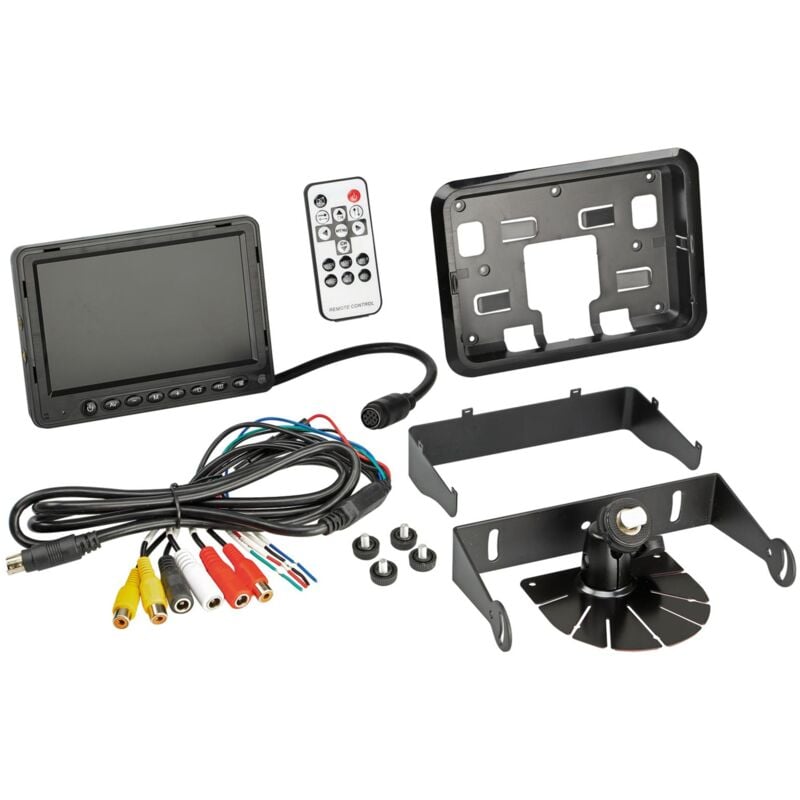 Moniteur universel pliant 16-9 4-3 - 5 pouces camera recul 3 entrees video - noir anthracite