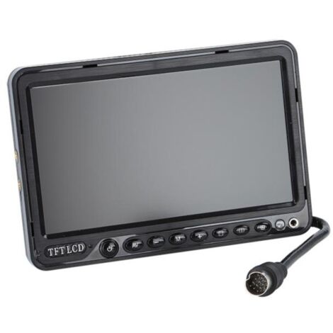 Moniteur universel pliant 16-9 4-3 - 7 pouces camera recul 1X RVC 4X AV - noir